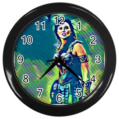 Warrior Princess 1 Wall Clocks (black)