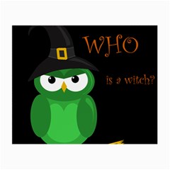Who Is A Witch? - Green Small Glasses Cloth by Valentinaart