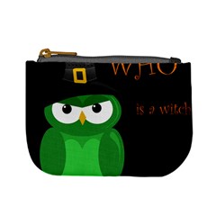 Who Is A Witch? - Green Mini Coin Purses by Valentinaart