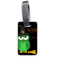 Who Is A Witch? - Green Luggage Tags (one Side)  by Valentinaart