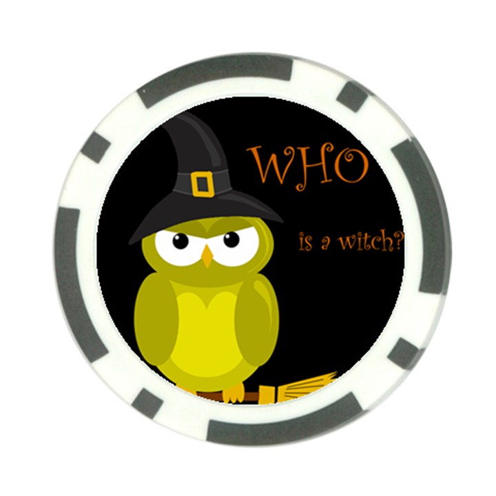 Who is a witch? - yellow Poker Chip Card Guards (10 pack) 