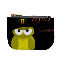 Who Is A Witch? - Yellow Mini Coin Purses by Valentinaart