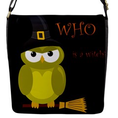 Who Is A Witch? - Yellow Flap Messenger Bag (s) by Valentinaart