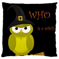 Who Is A Witch? - Yellow Standard Flano Cushion Case (two Sides) by Valentinaart