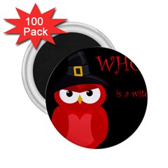 Who Is A Witch? - Red 2 25  Magnets (100 Pack)  by Valentinaart
