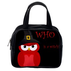 Who Is A Witch? - Red Classic Handbags (one Side) by Valentinaart