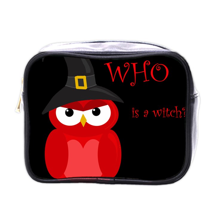 Who is a witch? - red Mini Toiletries Bags