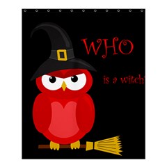 Who Is A Witch? - Red Shower Curtain 60  X 72  (medium)  by Valentinaart