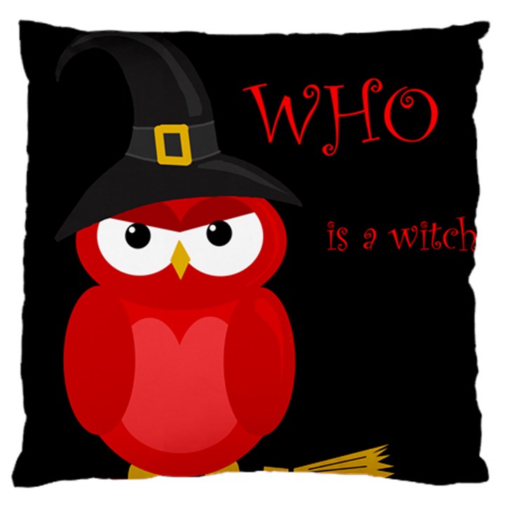 Who is a witch? - red Large Cushion Case (One Side)