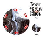 Metallic and Chrome Playing Cards 54 (Round)  Front - Heart10