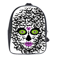 Bat Lady Sugar Skull School Bags(large)  by burpdesignsA