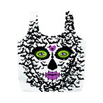 BAT LADY SUGAR SKULL Full Print Recycle Bags (M)  Back