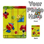 Playful day - yellow  Playing Cards 54 Designs  Front - Spade3