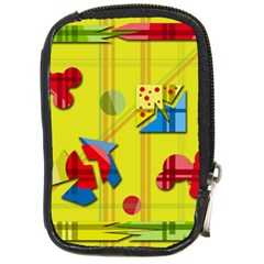 Playful Day - Yellow  Compact Camera Cases by Valentinaart
