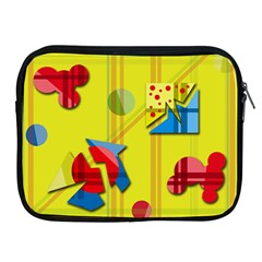 Playful Day - Yellow  Apple Ipad 2/3/4 Zipper Cases by Valentinaart