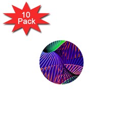 Colorful Rainbow Helix 1  Mini Buttons (10 Pack)  by designworld65