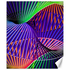 Colorful Rainbow Helix Canvas 8  X 10  by designworld65