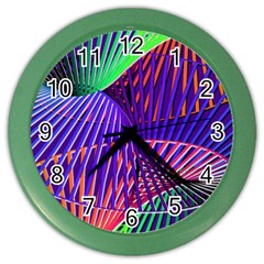 Colorful Rainbow Helix Color Wall Clocks by designworld65