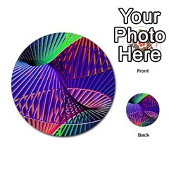 Colorful Rainbow Helix Multi-purpose Cards (round)  by designworld65