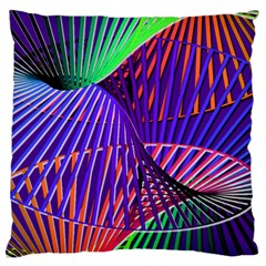 Colorful Rainbow Helix Large Cushion Case (two Sides) by designworld65