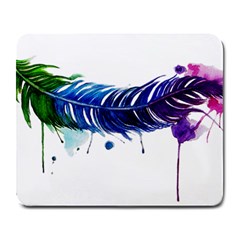 Watery Feather Large Mousepads