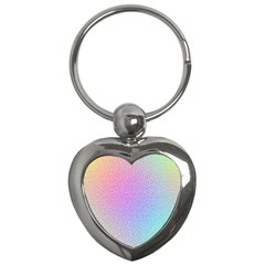 Rainbow Colorful Grid Key Chains (heart)  by designworld65