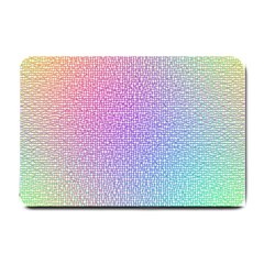 Rainbow Colorful Grid Small Doormat  by designworld65