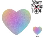 Rainbow Colorful Grid Multi-purpose Cards (Heart)  Back 1