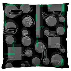 Come Down - Green Standard Flano Cushion Case (one Side) by Valentinaart