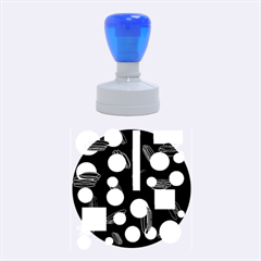 Come Down - Blue Rubber Round Stamps (medium)