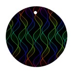 Rainbow Helix Black Round Ornament (Two Sides)  Front