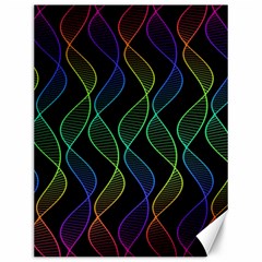 Rainbow Helix Black Canvas 12  X 16   by designworld65
