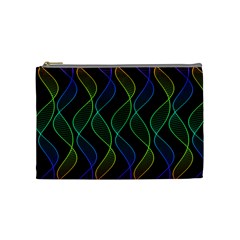 Rainbow Helix Black Cosmetic Bag (medium)  by designworld65