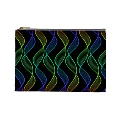 Rainbow Helix Black Cosmetic Bag (large)  by designworld65