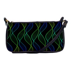 Rainbow Helix Black Shoulder Clutch Bags by designworld65