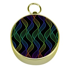 Rainbow Helix Black Gold Compasses by designworld65