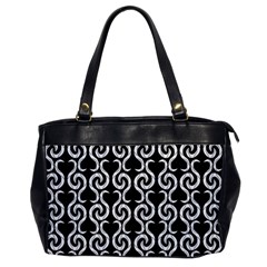Black And White Pattern Office Handbags by Valentinaart