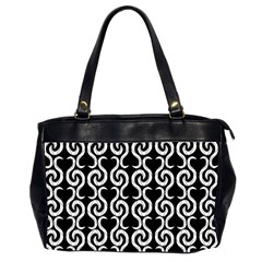 Black And White Pattern Office Handbags (2 Sides)  by Valentinaart