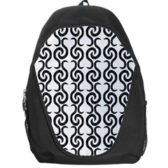 White And Black Elegant Pattern Backpack Bag by Valentinaart