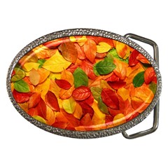 Colorful Fall Leaves Belt Buckles