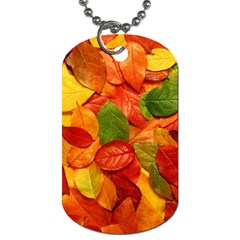 Colorful Fall Leaves Dog Tag (One Side)