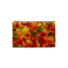 Colorful Fall Leaves Cosmetic Bag (Small) 