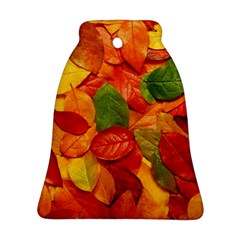 Colorful Fall Leaves Ornament (Bell) 