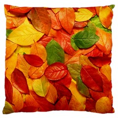 Colorful Fall Leaves Large Cushion Case (One Side)