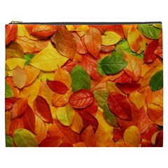 Colorful Fall Leaves Cosmetic Bag (XXXL) 