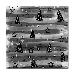 Gray Xmas Magic Face Towel by Valentinaart