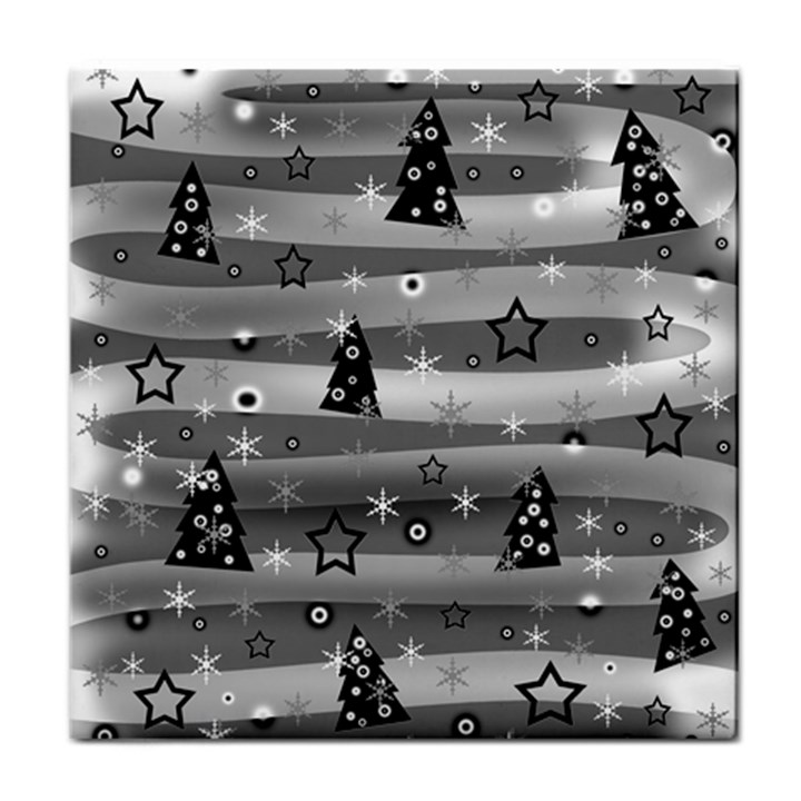 Gray Xmas magic Face Towel