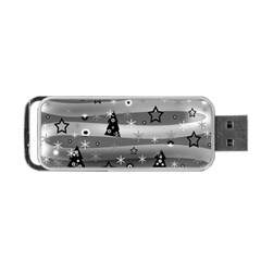 Gray Xmas Magic Portable Usb Flash (two Sides) by Valentinaart