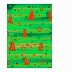 Green Xmas Magic Small Garden Flag (two Sides) by Valentinaart
