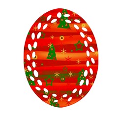 Christmas Magic Ornament (oval Filigree)  by Valentinaart